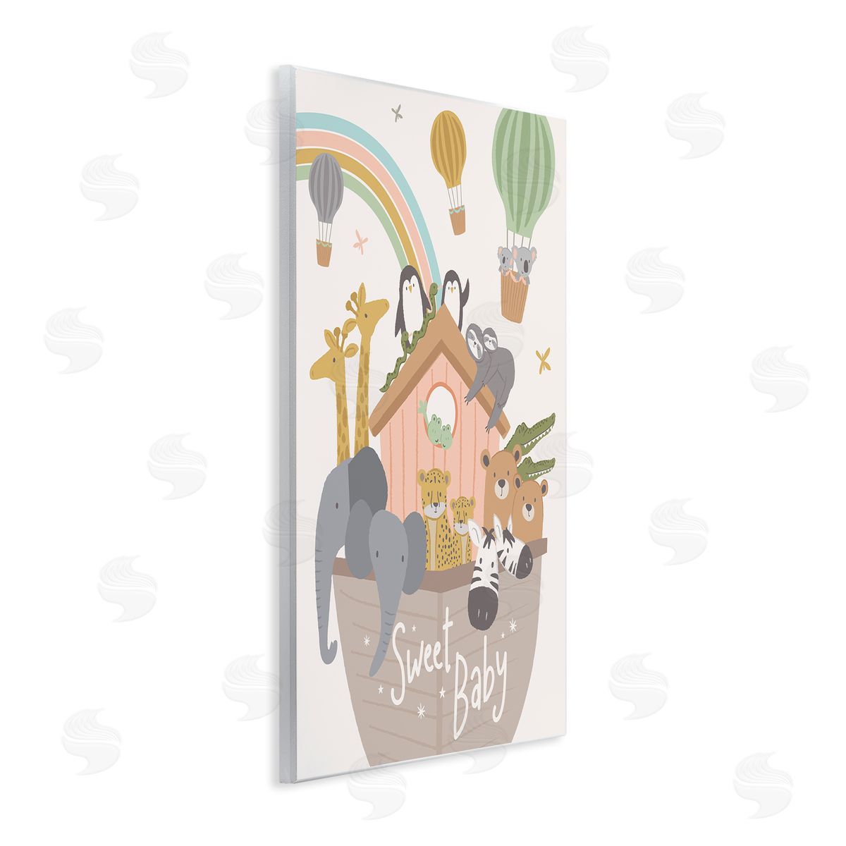 Lisa Perry Whitebutton Sweet Baby Phrase Animal Ark Hot Air Balloons