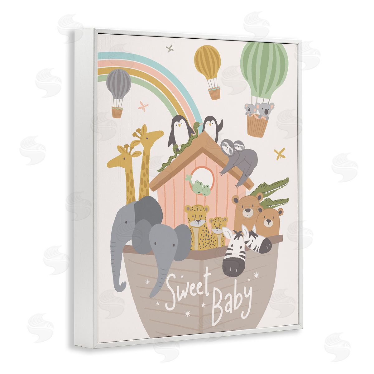 Lisa Perry Whitebutton Sweet Baby Phrase Animal Ark Hot Air Balloons