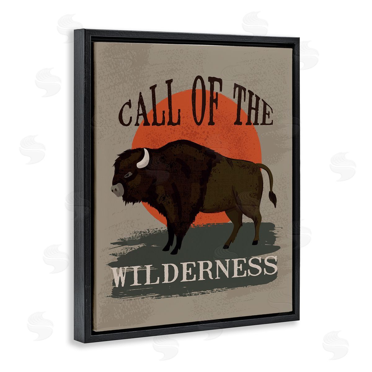 Lisa Perry Whitebutton Call of The Wilderness Phrase Southwestern Buffalo Sunset