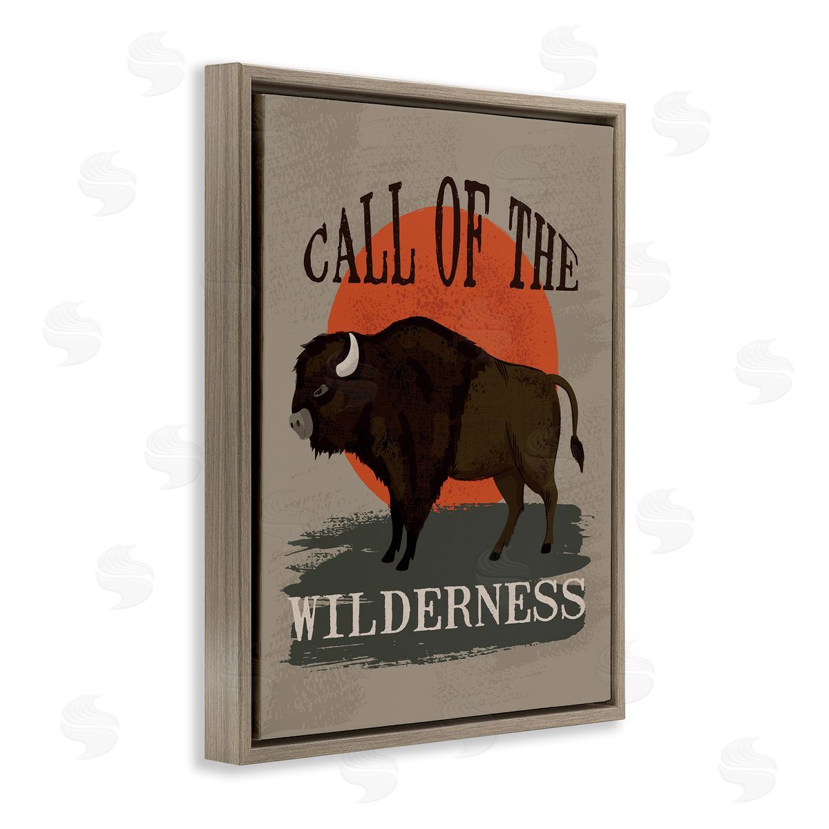 Lisa Perry Whitebutton Call of The Wilderness Phrase Southwestern Buffalo Sunset