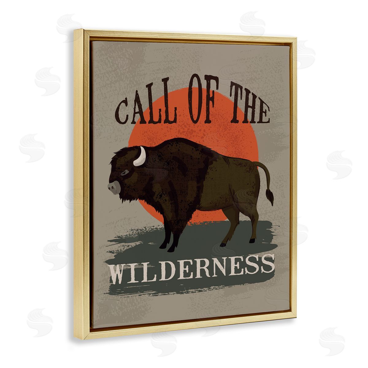 Lisa Perry Whitebutton Call of The Wilderness Phrase Southwestern Buffalo Sunset