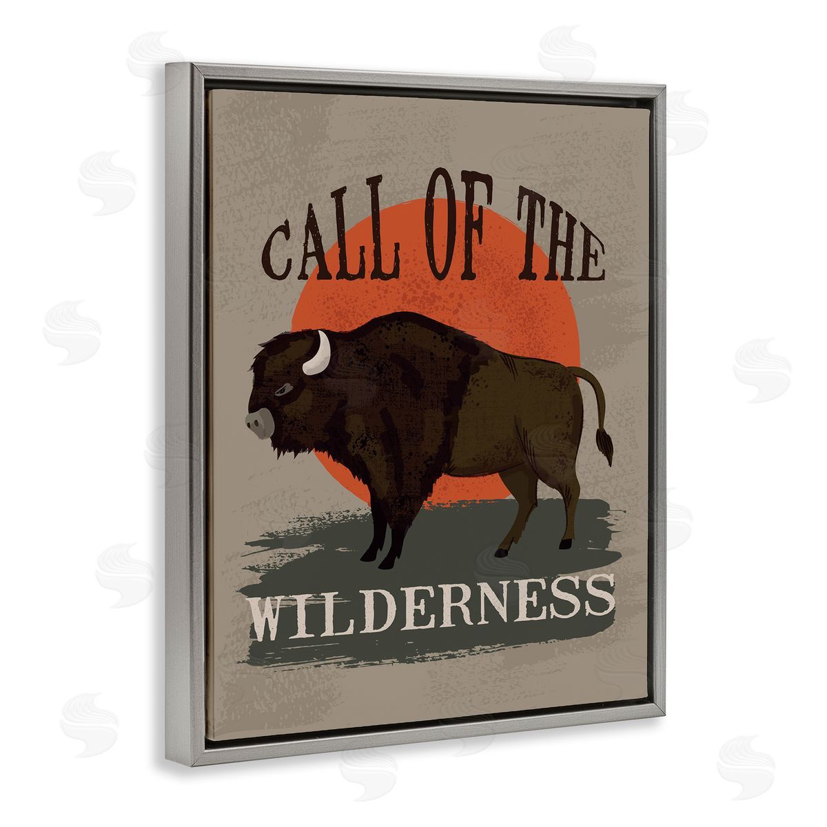 Lisa Perry Whitebutton Call of The Wilderness Phrase Southwestern Buffalo Sunset