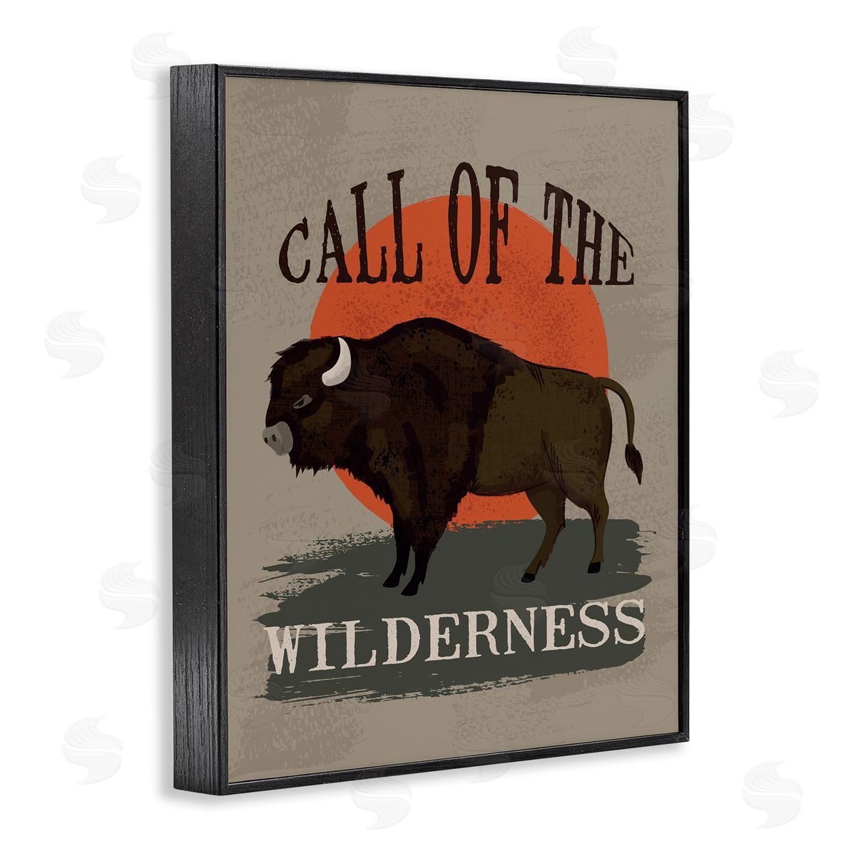 Lisa Perry Whitebutton Call of The Wilderness Phrase Southwestern Buffalo Sunset