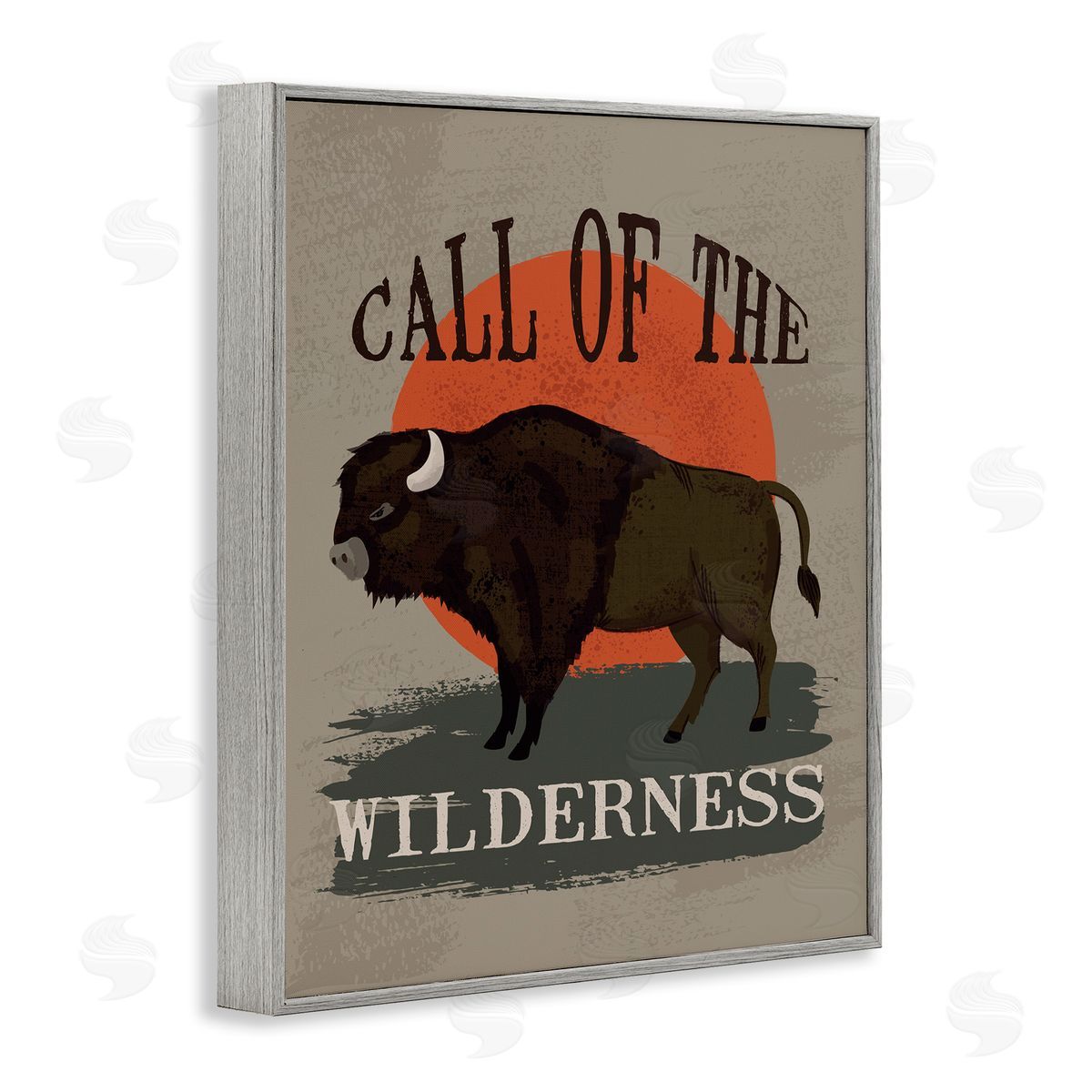 Lisa Perry Whitebutton Call of The Wilderness Phrase Southwestern Buffalo Sunset