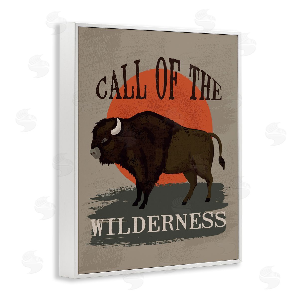 Lisa Perry Whitebutton Call of The Wilderness Phrase Southwestern Buffalo Sunset