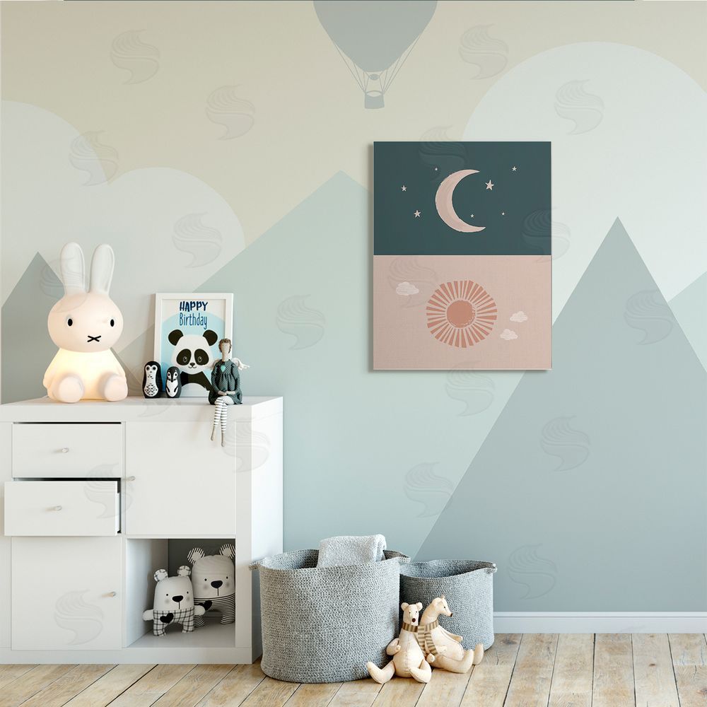 Lisa Perry Whitebutton Night Sky over Sunny Day Muted Tones