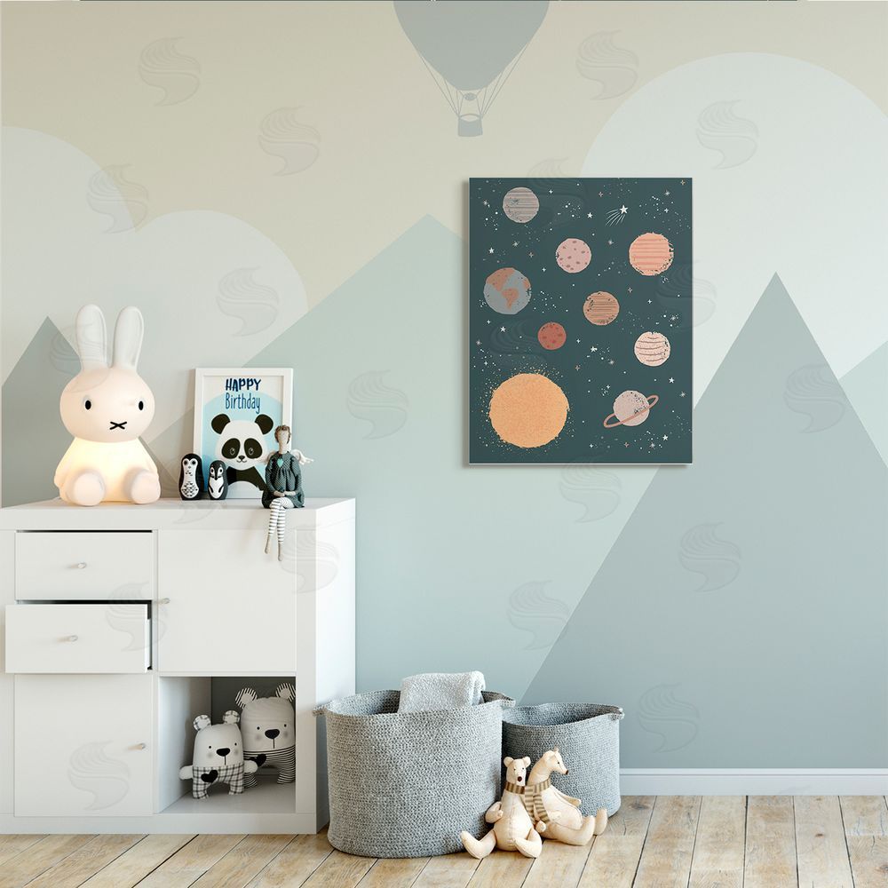 Lisa Perry Whitebutton Solar System Sun Planets Earth Shooting Stars