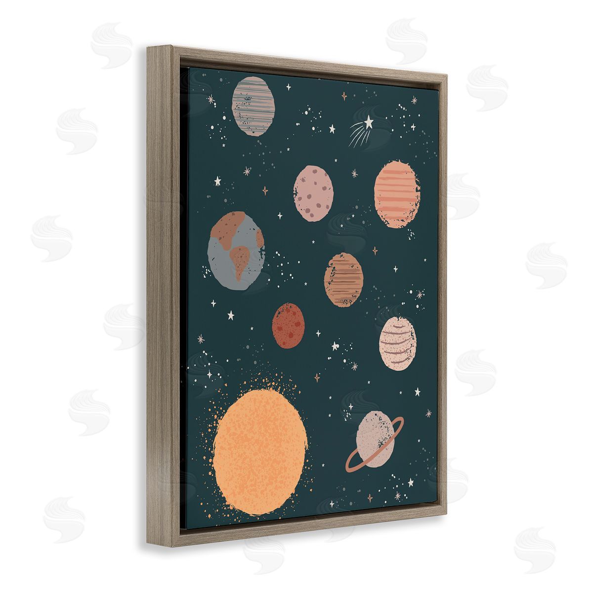 Lisa Perry Whitebutton Solar System Sun Planets Earth Shooting Stars