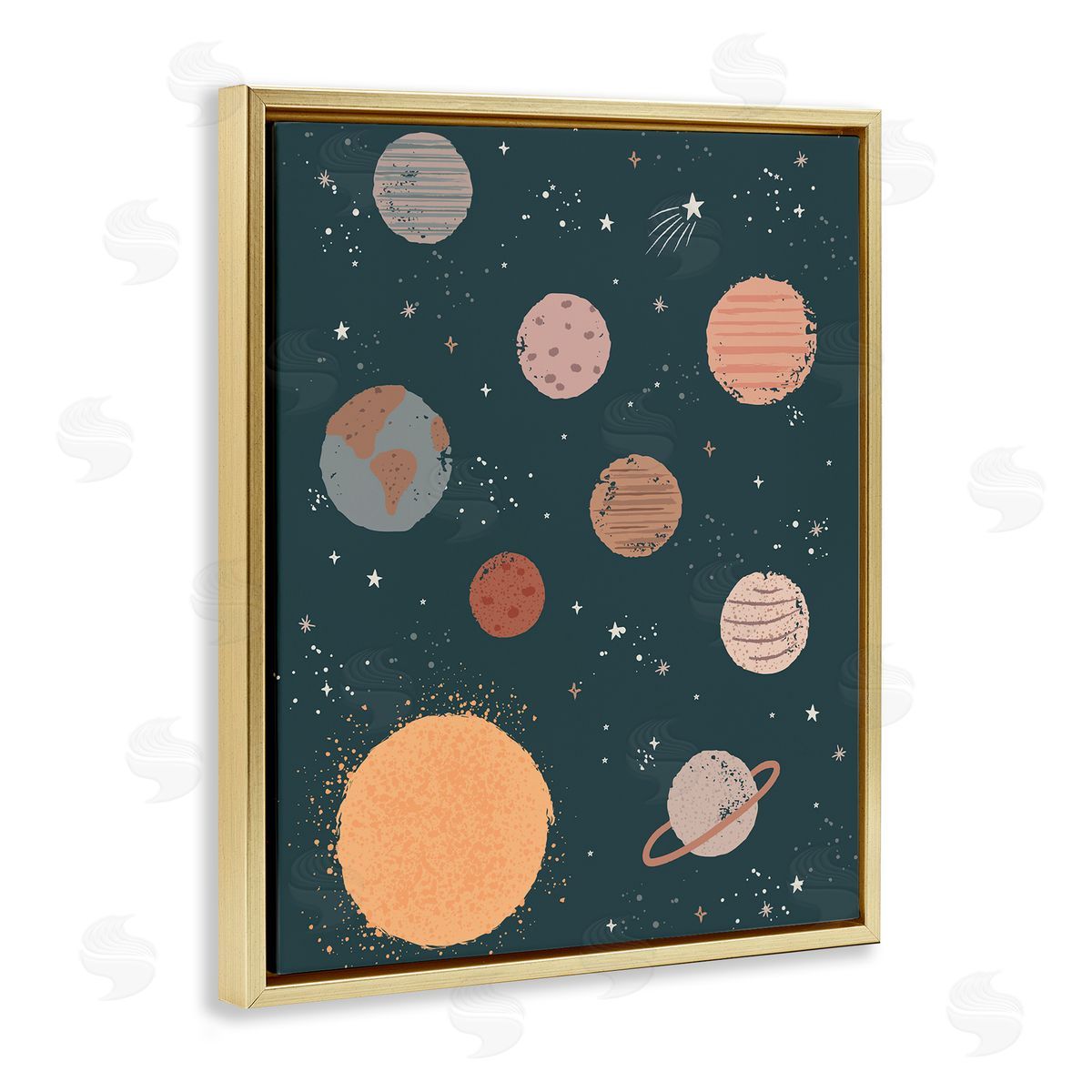 Lisa Perry Whitebutton Solar System Sun Planets Earth Shooting Stars