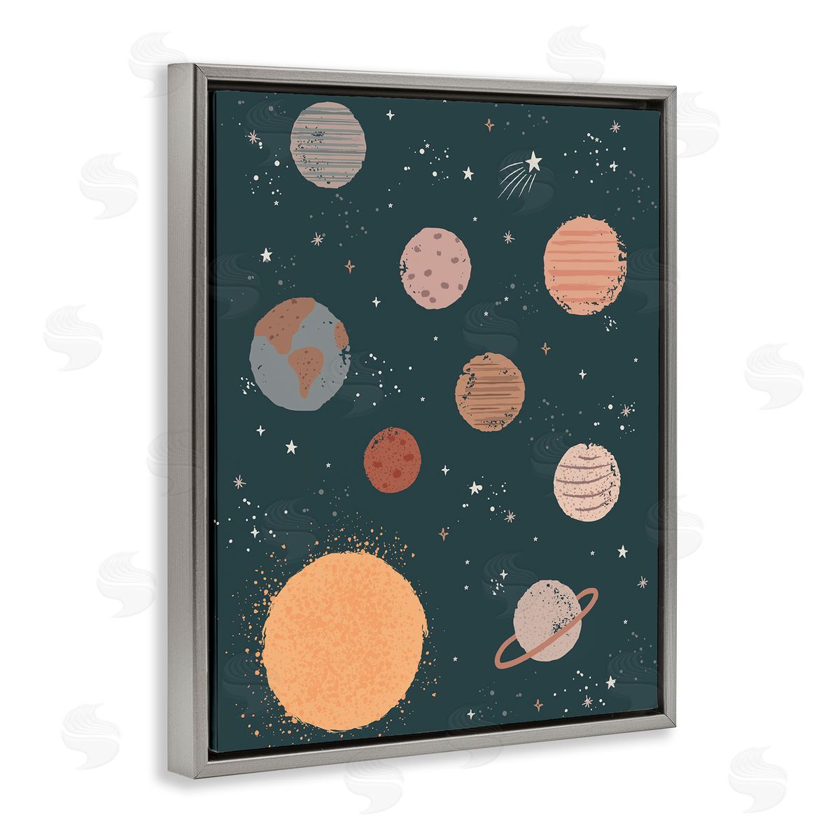 Lisa Perry Whitebutton Solar System Sun Planets Earth Shooting Stars