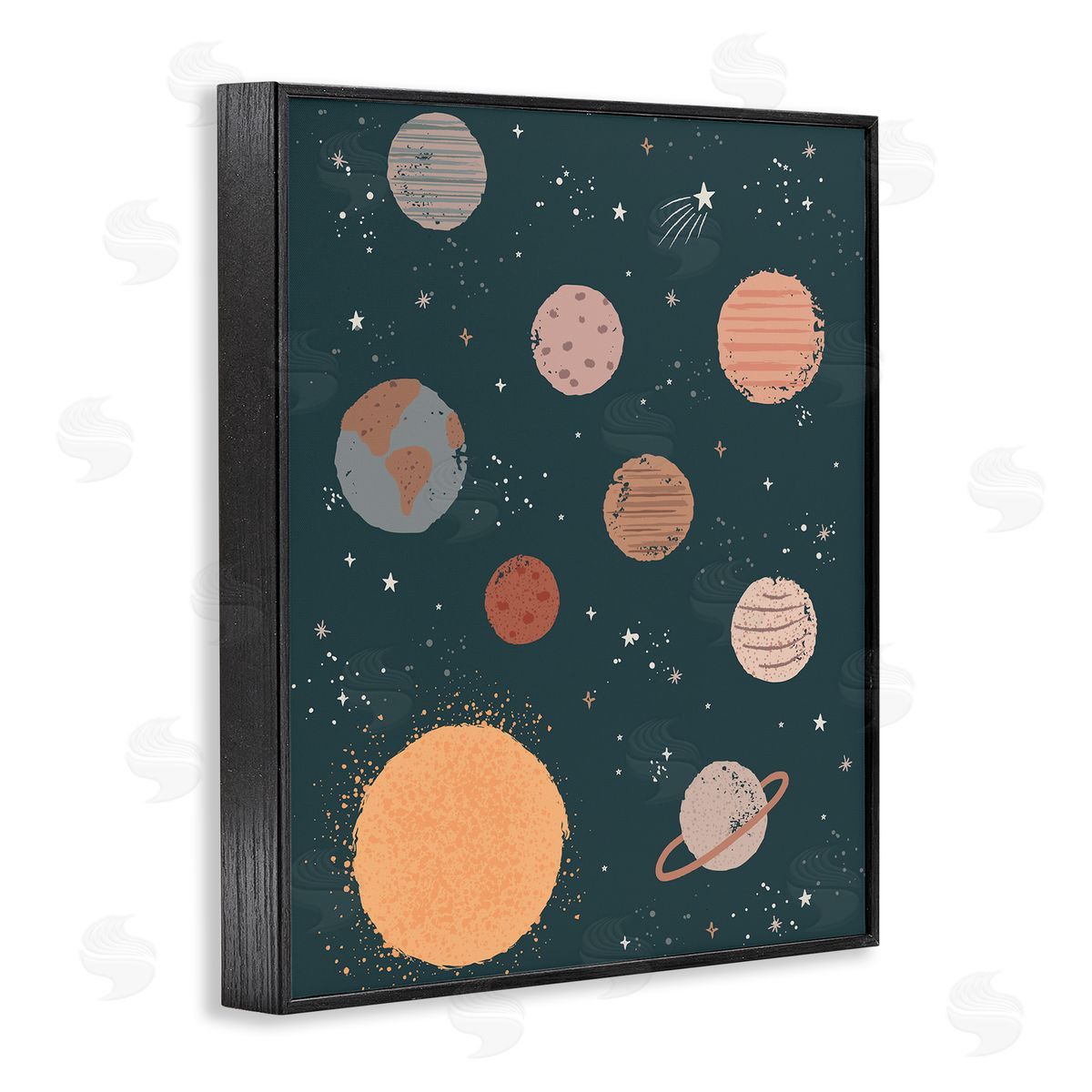 Lisa Perry Whitebutton Solar System Sun Planets Earth Shooting Stars