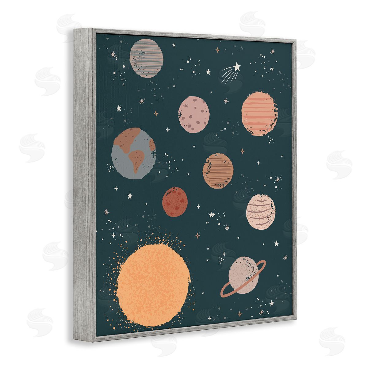 Lisa Perry Whitebutton Solar System Sun Planets Earth Shooting Stars