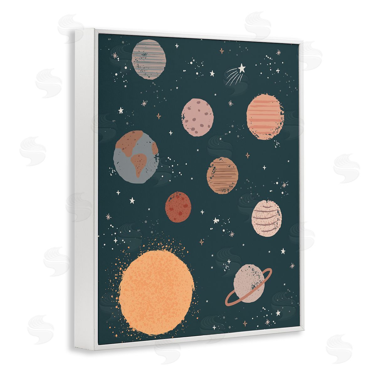 Lisa Perry Whitebutton Solar System Sun Planets Earth Shooting Stars