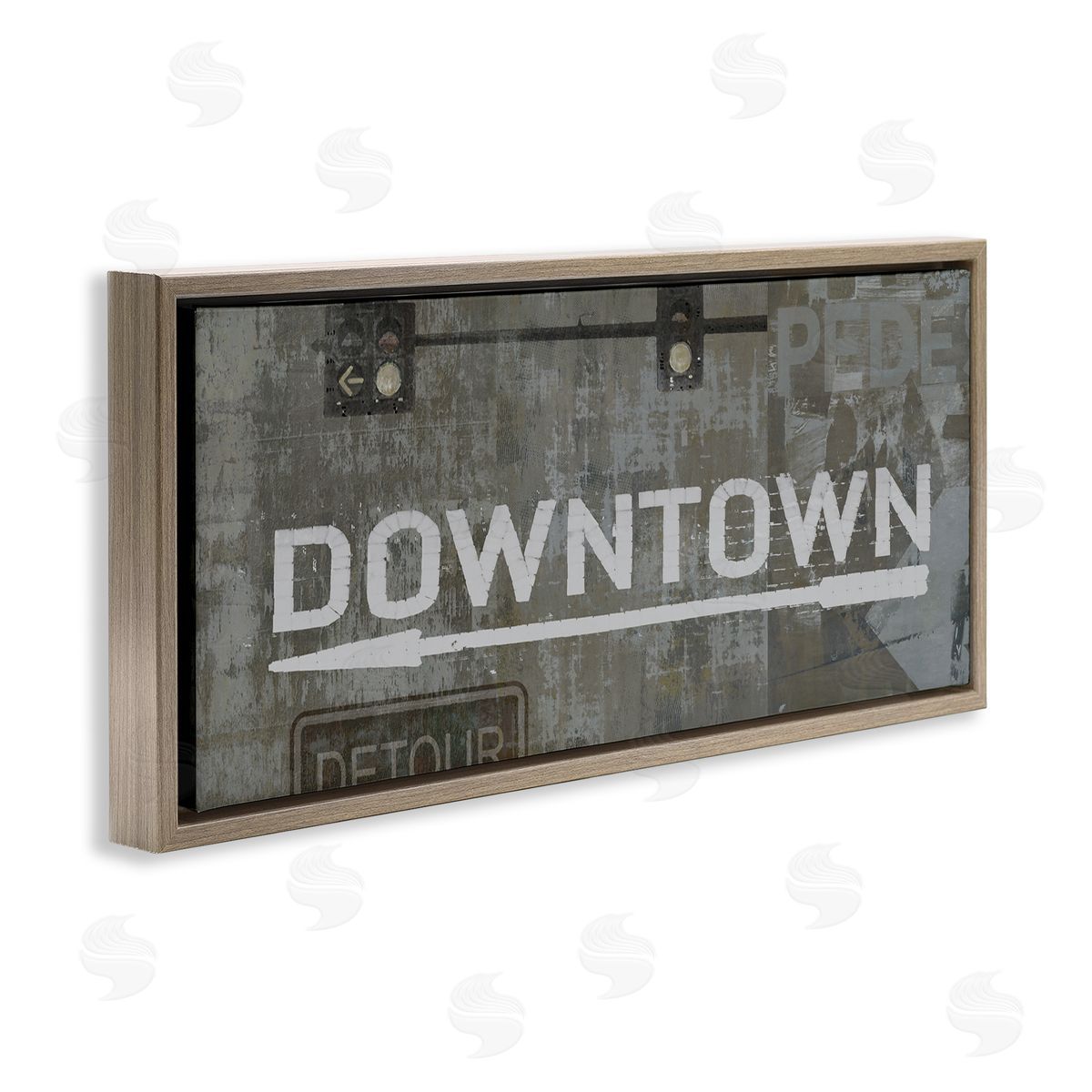 Luke Wilson Downtown Detour Traffic Light City Signs Neutral Grey