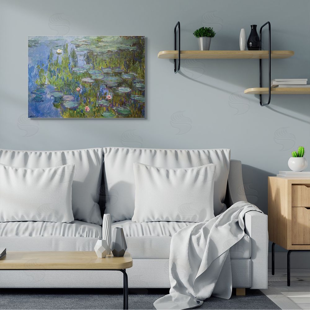 Claude Monet Water Lilies Study Classical Painting Detail