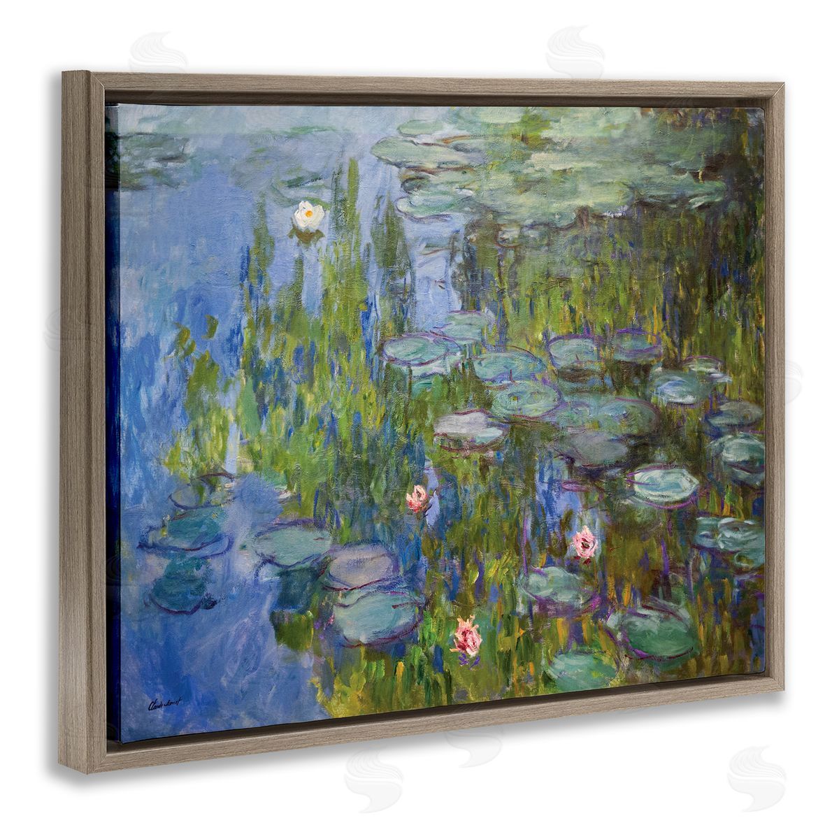 Claude Monet Water Lilies Study Classical Painting Detail