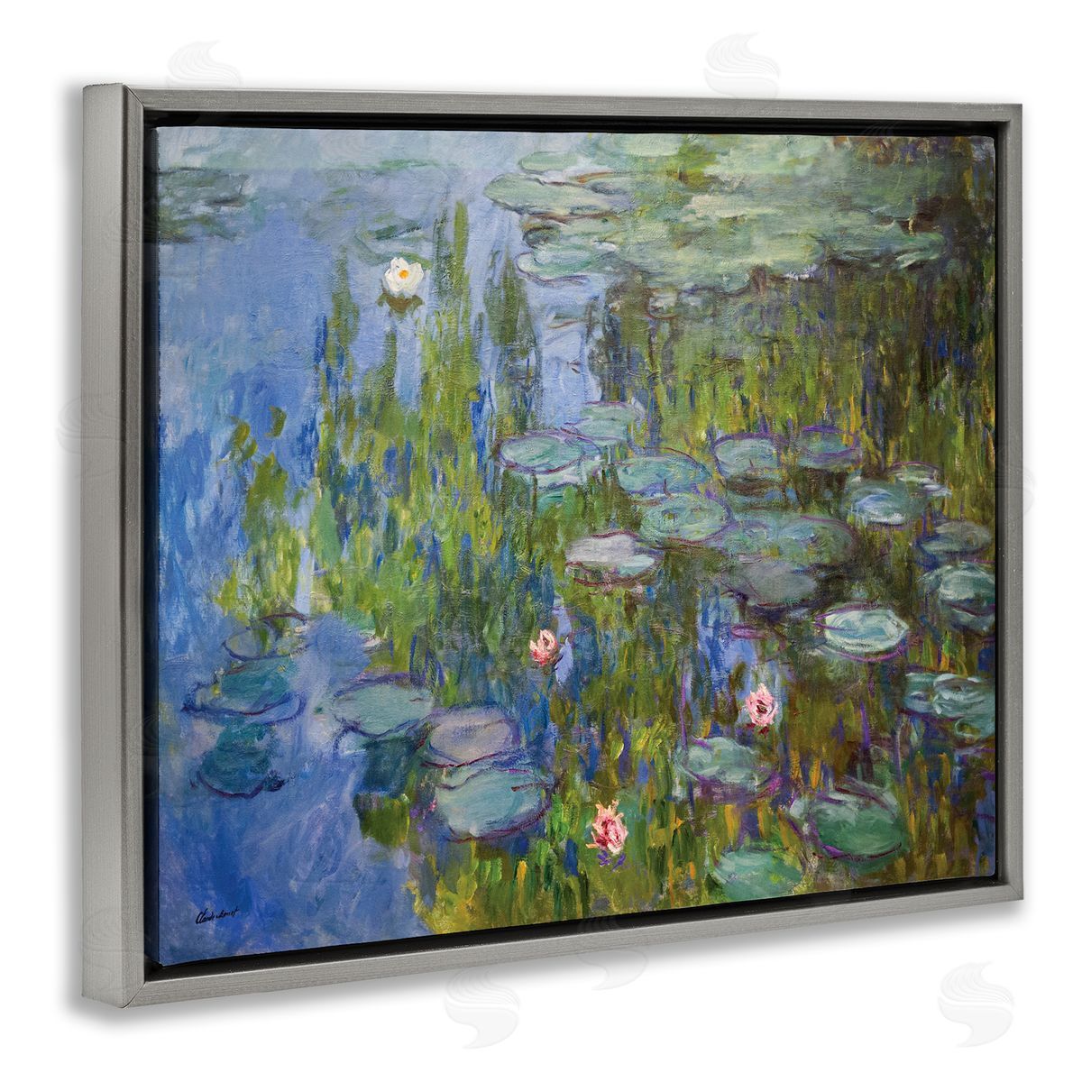 Claude Monet Water Lilies Study Classical Painting Detail
