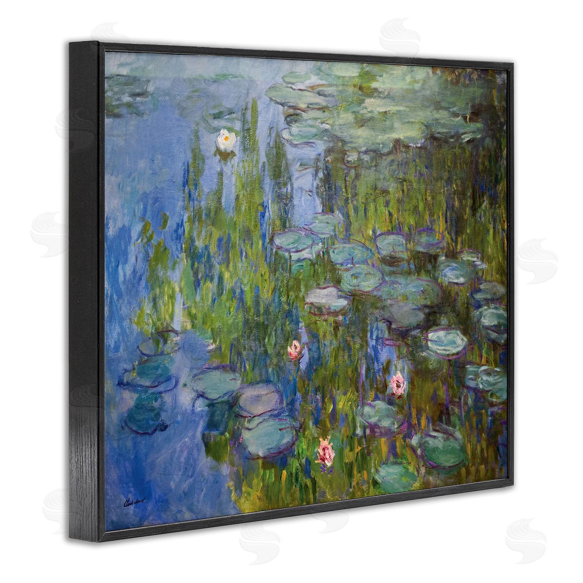 Claude Monet Water Lilies Study Classical Painting Detail