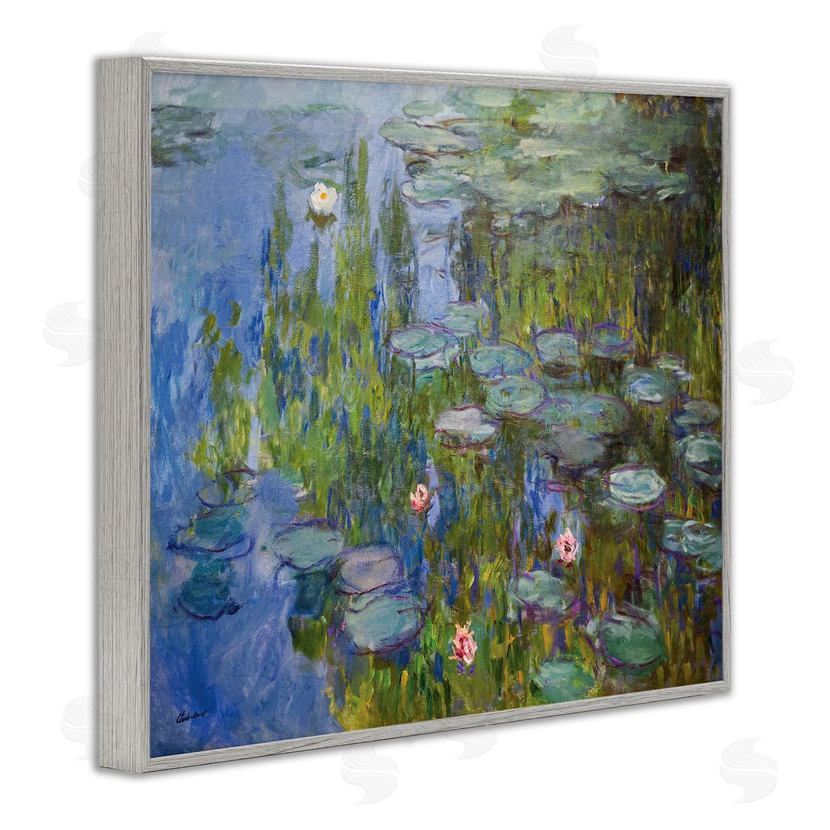 Claude Monet Water Lilies Study Classical Painting Detail