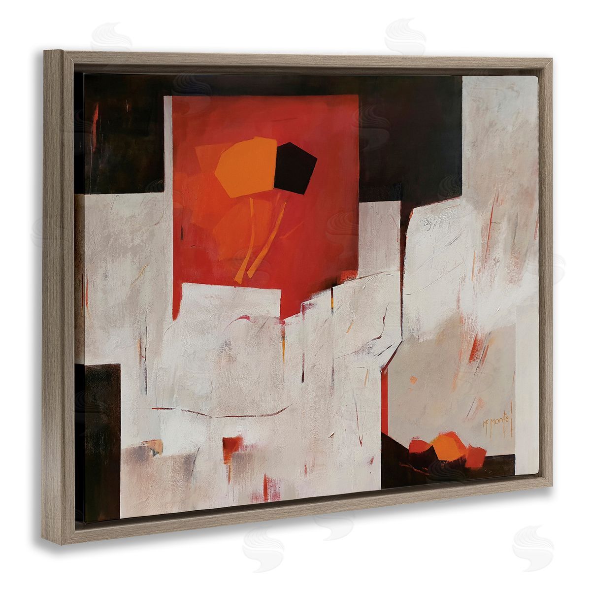 Fanou Montel Forever Montel Abstract Shapes Red White