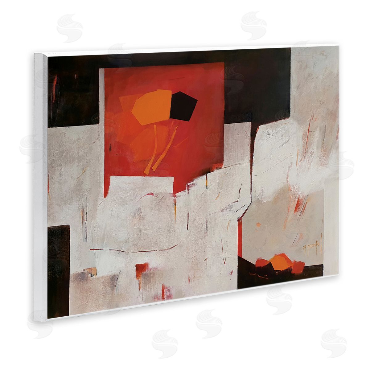 Fanou Montel Forever Montel Abstract Shapes Red White