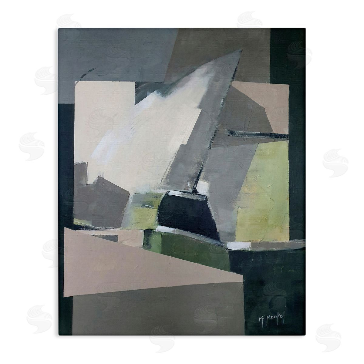 Fanou Montel Abstraction Antique Montel Modern Neutral Tones