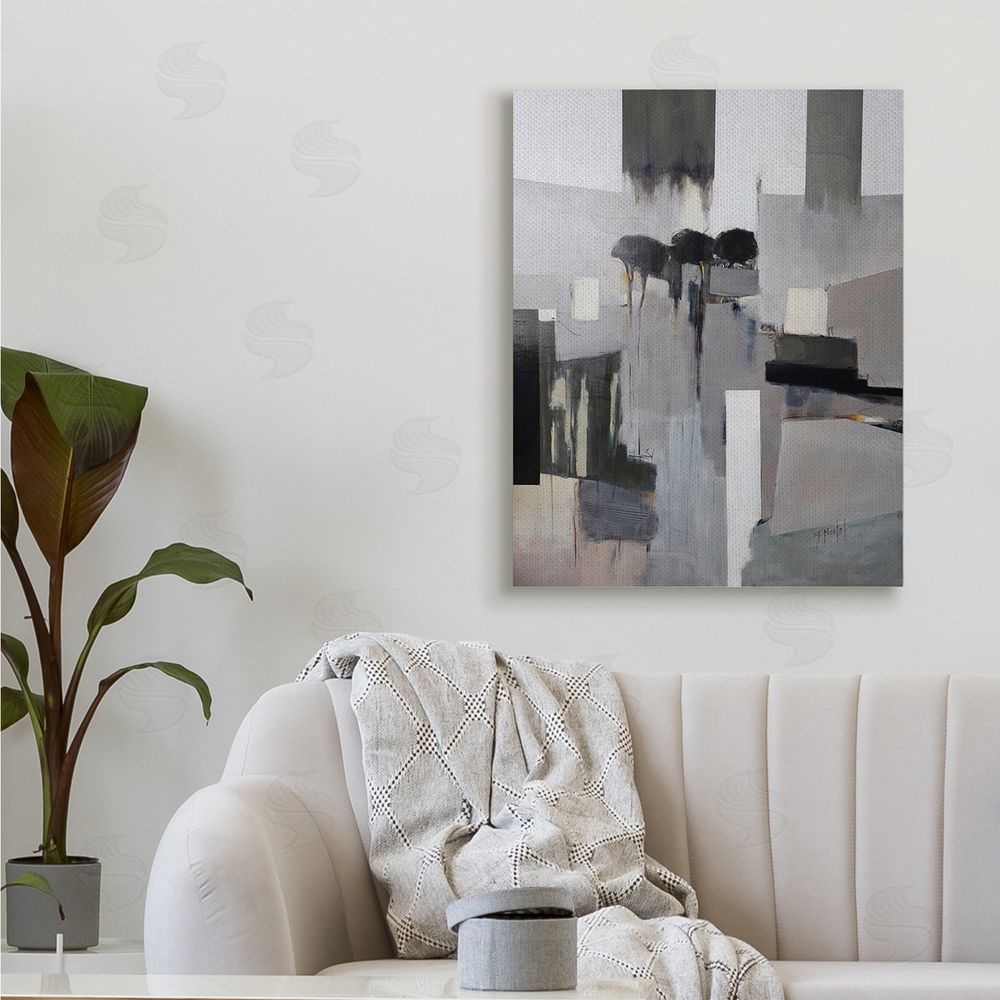 Fanou Montel Remain Standing Montel Abstract Shapes Grey Black