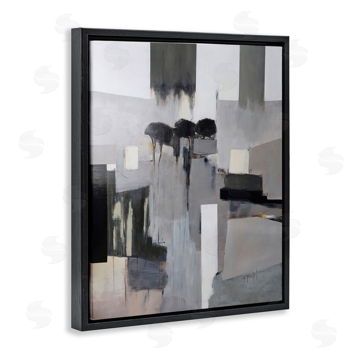 Fanou Montel Remain Standing Montel Abstract Shapes Grey Black