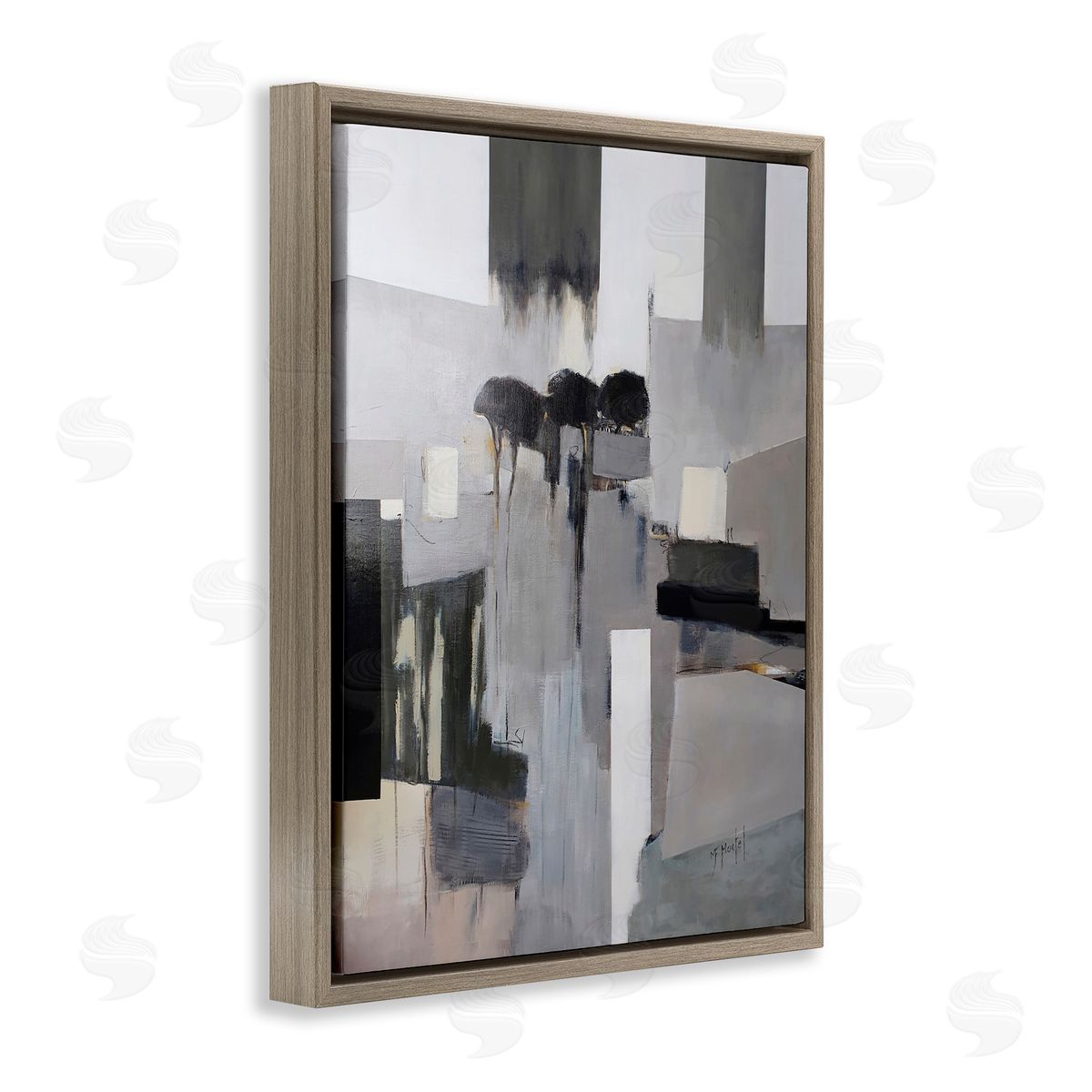 Fanou Montel Remain Standing Montel Abstract Shapes Grey Black