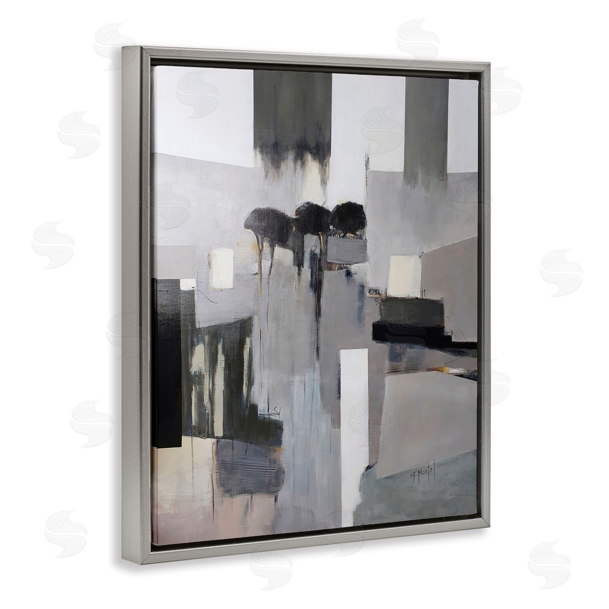 Fanou Montel Remain Standing Montel Abstract Shapes Grey Black