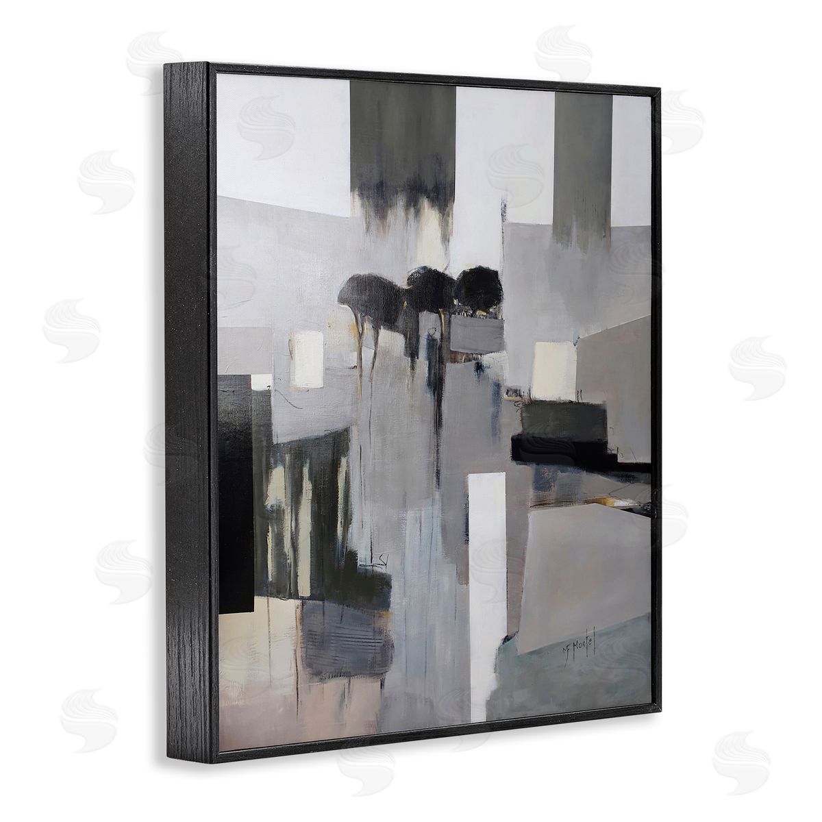 Fanou Montel Remain Standing Montel Abstract Shapes Grey Black