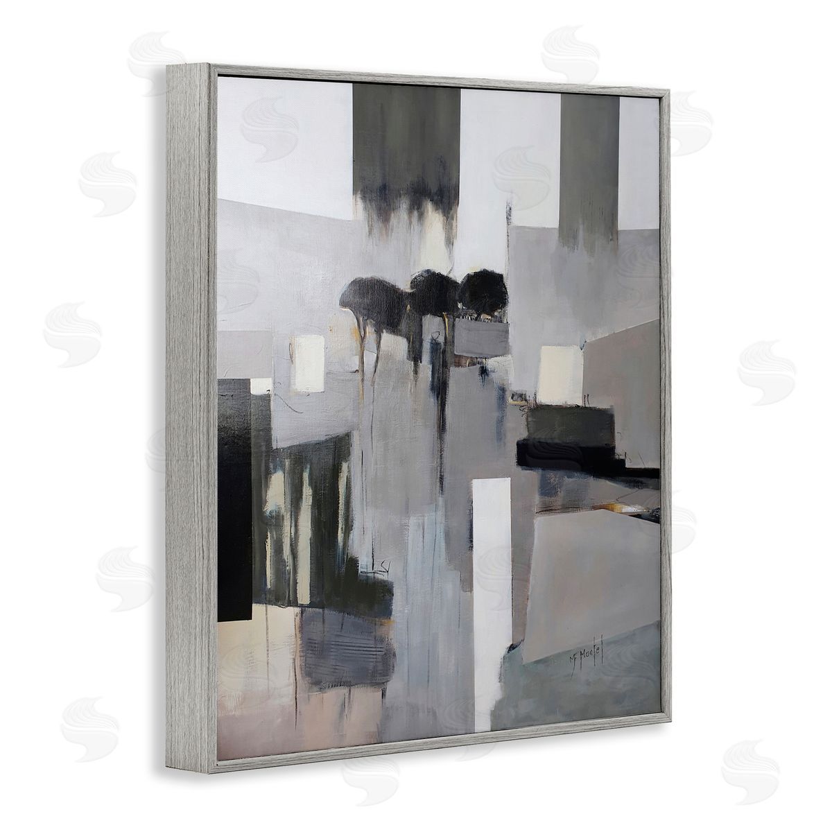 Fanou Montel Remain Standing Montel Abstract Shapes Grey Black