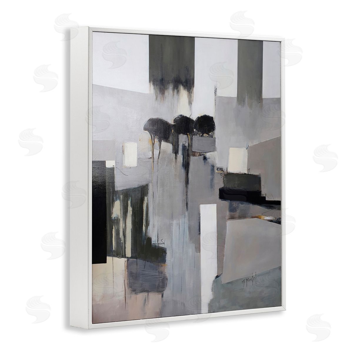 Fanou Montel Remain Standing Montel Abstract Shapes Grey Black