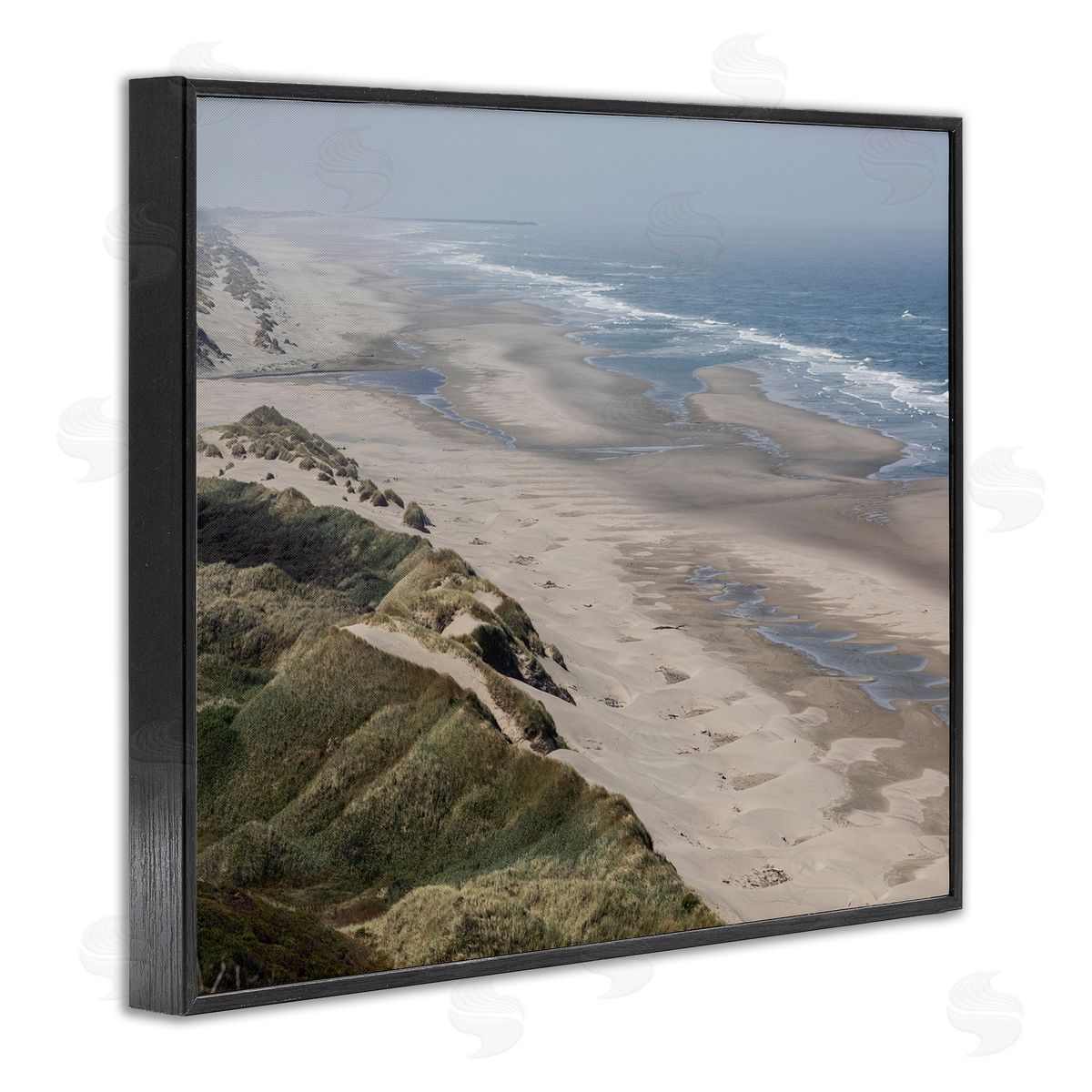 Aaron Matheson Sandy Dunes Beach Ariel View Hazy Sky