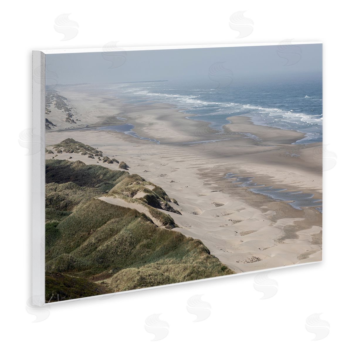 Aaron Matheson Sandy Dunes Beach Ariel View Hazy Sky