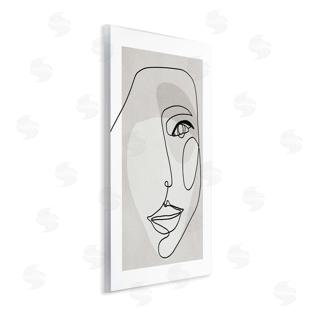 Design Fabrikken Abstract Woman's Face Monochromatic Avant-Garde