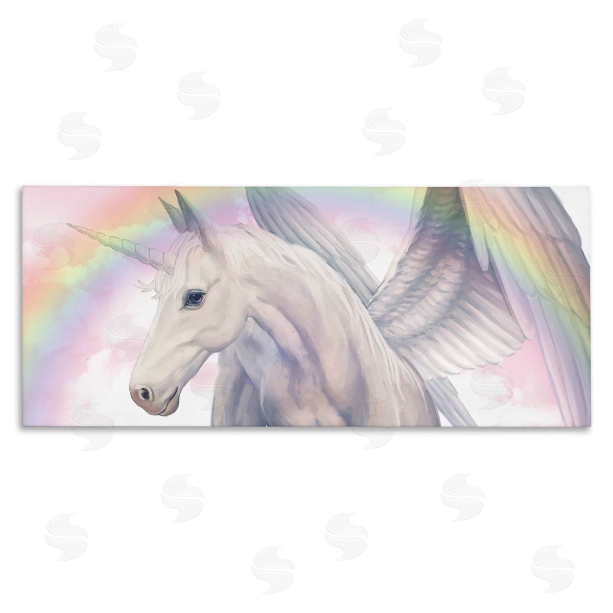 Ziwei Li Magical Pegasus Beautiful Pink Clouds Soft Rainbow