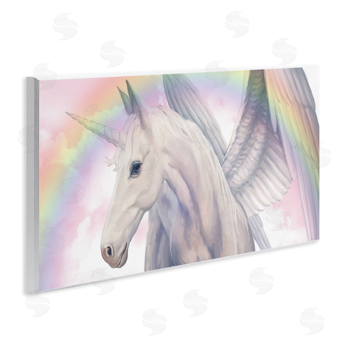 Ziwei Li Magical Pegasus Beautiful Pink Clouds Soft Rainbow