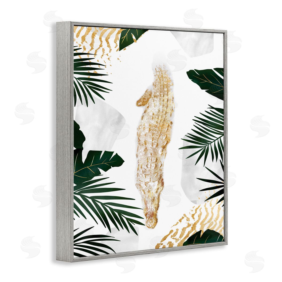 Ziwei Li Avante-Garde Alligator Tropical Milky White Jungle River