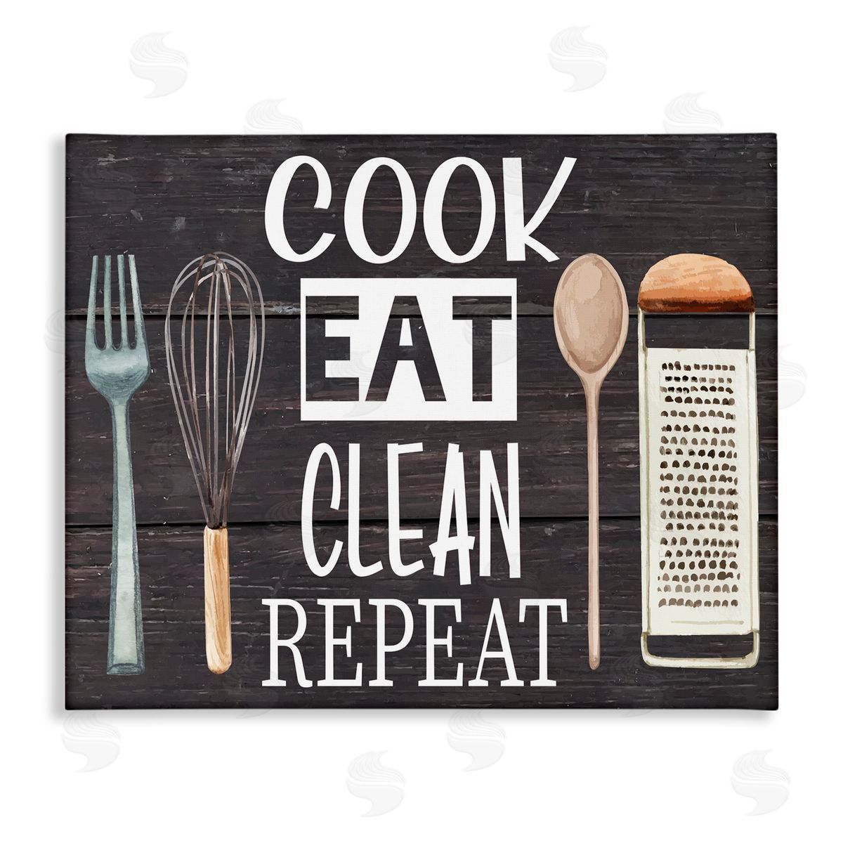 Nicole DeCamp Cook Eat Clean Humorous Quote Rustic Kitchenware