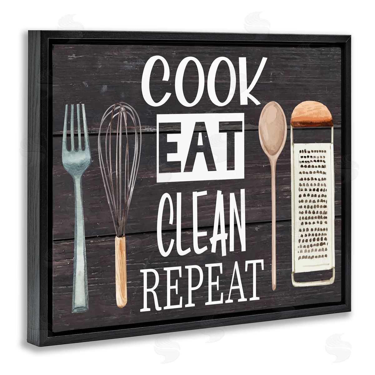 Nicole DeCamp Cook Eat Clean Humorous Quote Rustic Kitchenware