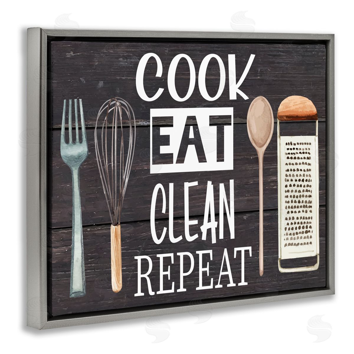 Nicole DeCamp Cook Eat Clean Humorous Quote Rustic Kitchenware