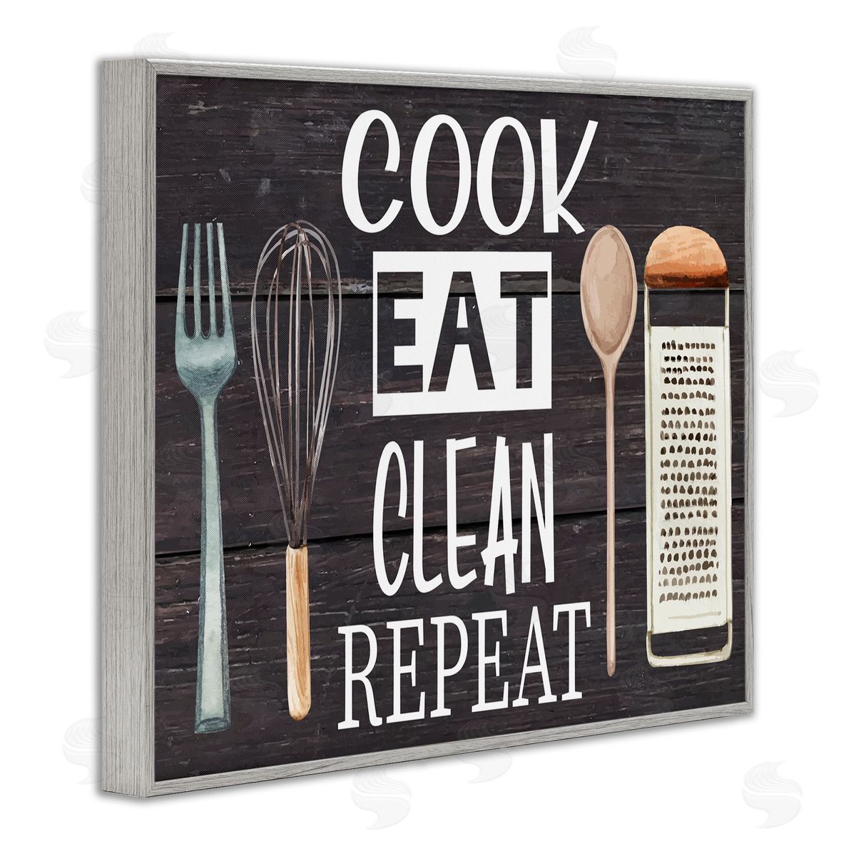 Nicole DeCamp Cook Eat Clean Humorous Quote Rustic Kitchenware