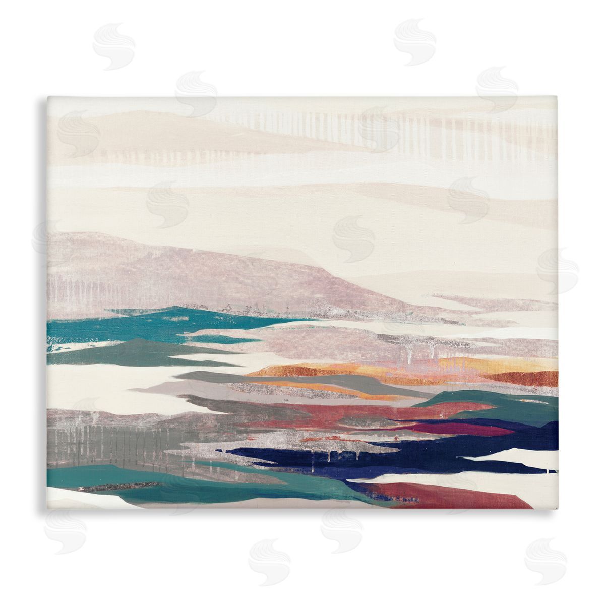 Liz Jardine Abstract Valley Landscape Pastel Pop Hills