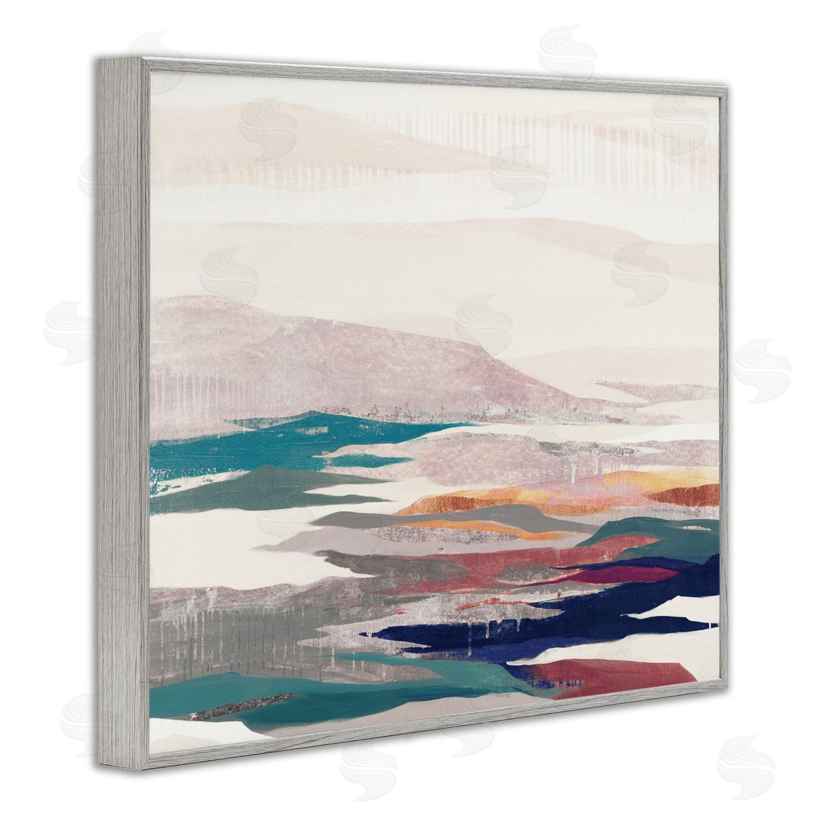 Liz Jardine Abstract Valley Landscape Pastel Pop Hills