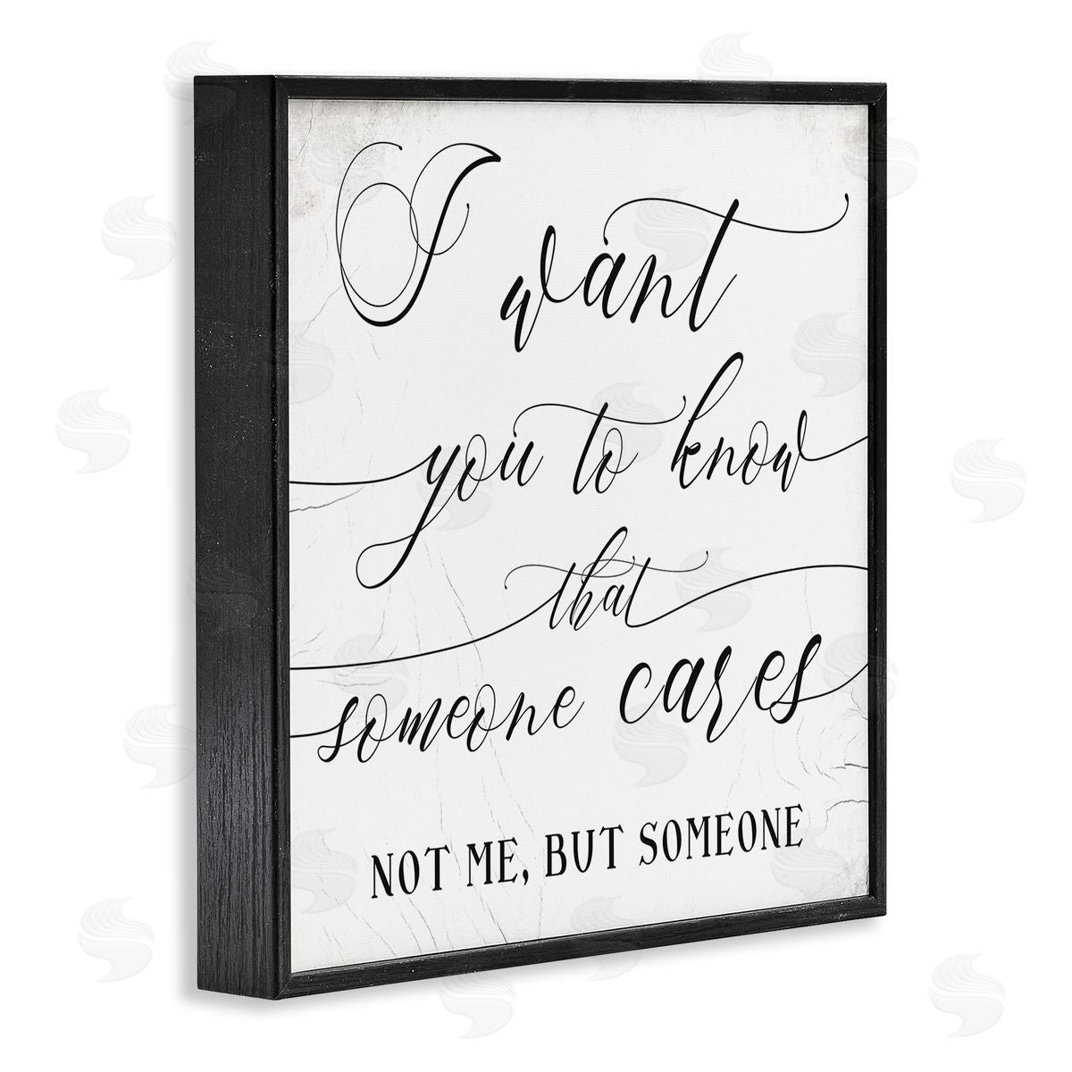 Stupell Studio Know that Someone Cares Quote Humorous Friendship Black Framed Glicee Wall Art Print