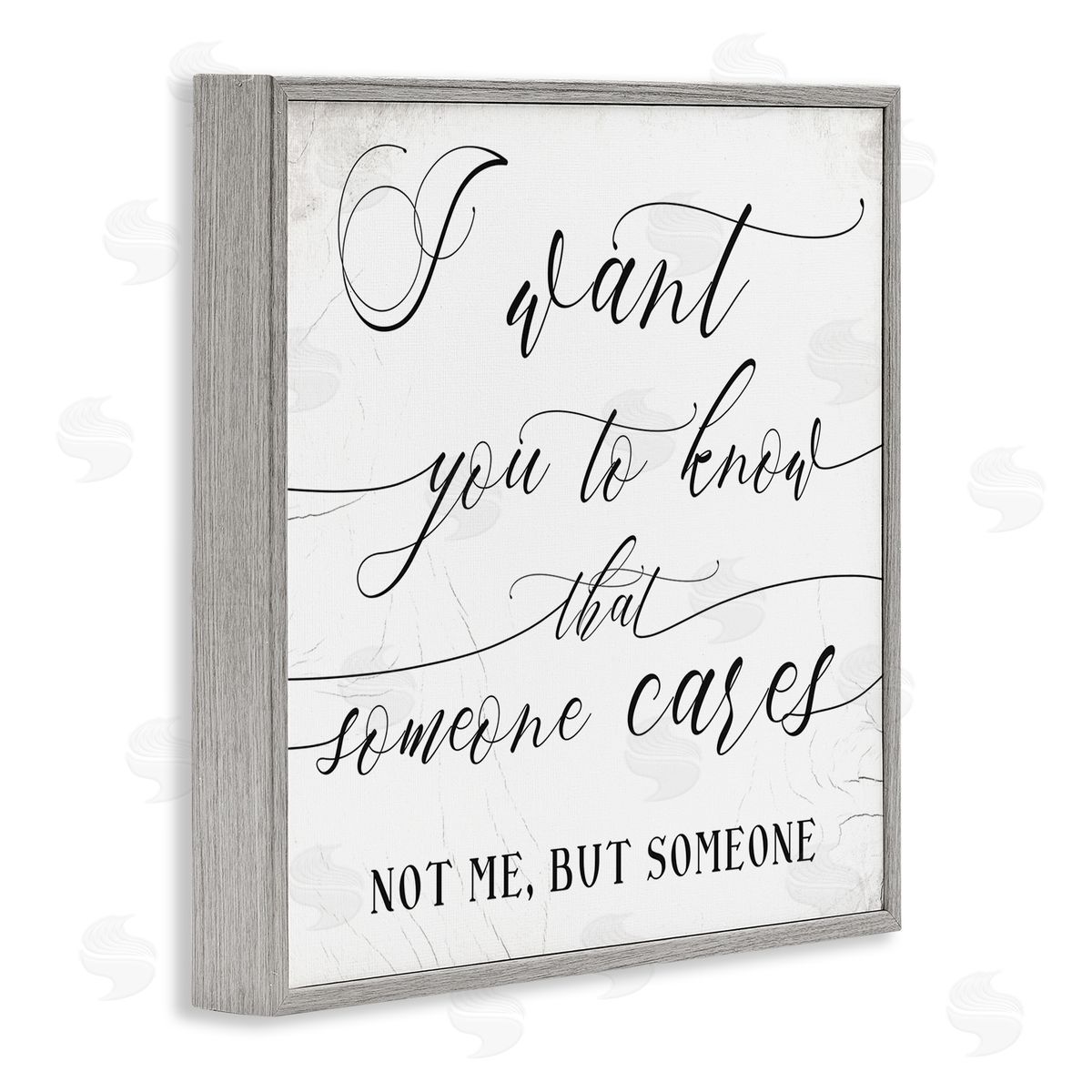 Stupell Studio Know that Someone Cares Quote Humorous Friendship Gray Framed Glicee Wall Art Print