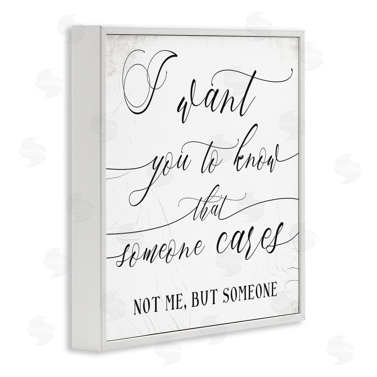 Stupell Studio Know that Someone Cares Quote Humorous Friendship White Framed Glicee Wall Art Print