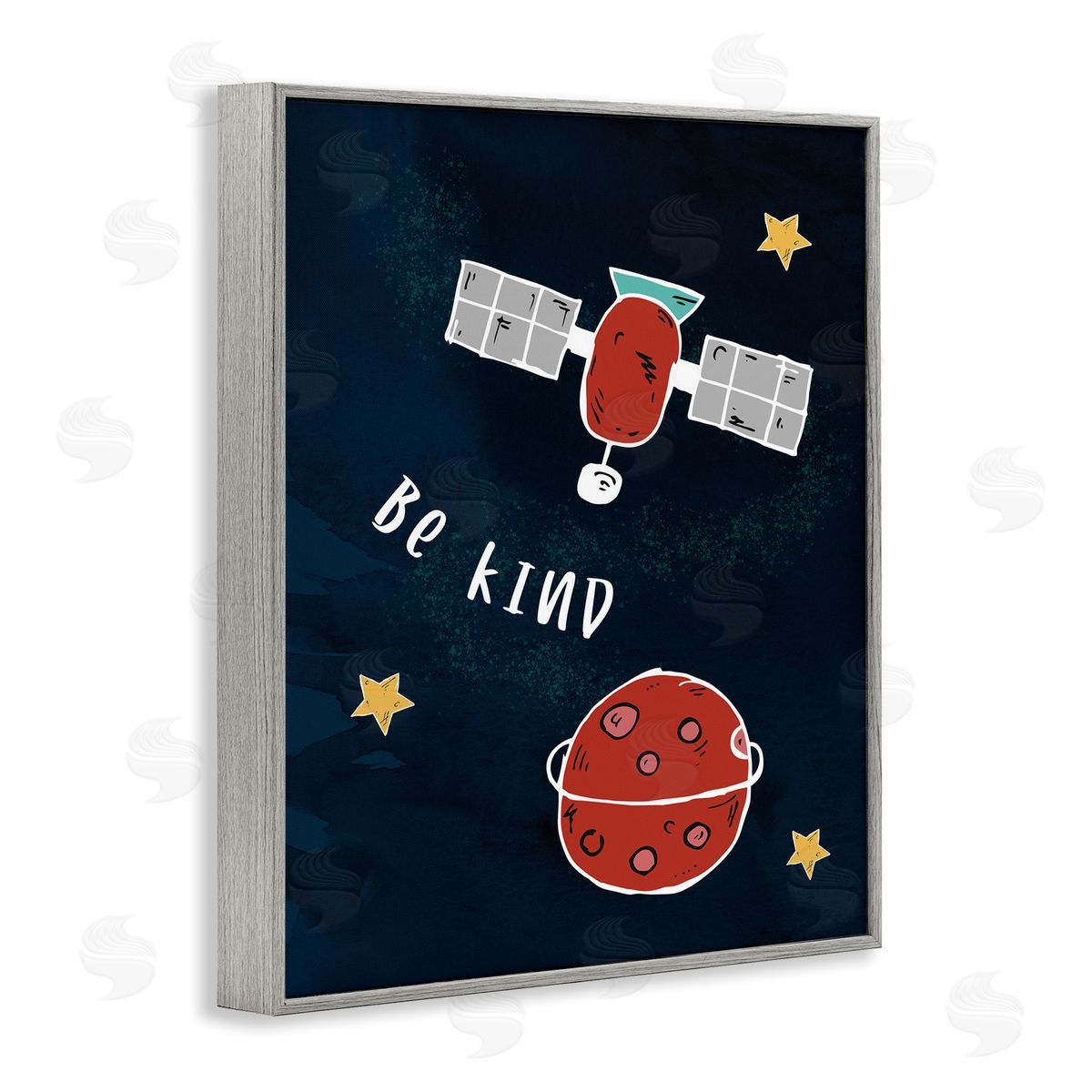 Stupell Studio Be Kind Phrase Red Planet Satellite and Stars