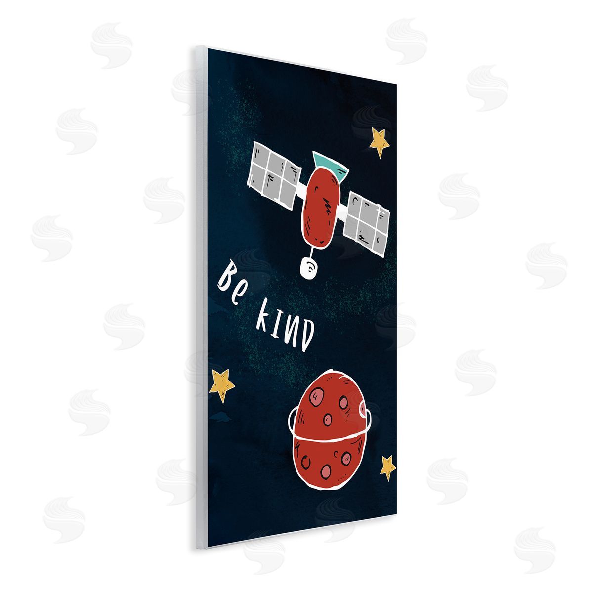 Stupell Studio Be Kind Phrase Red Planet Satellite and Stars